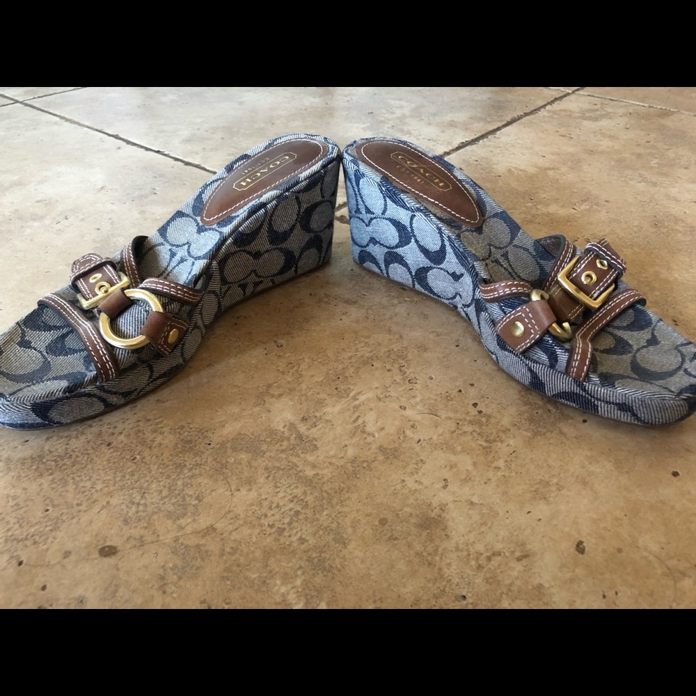 Denim Coach Slides - Picture 3 of 3